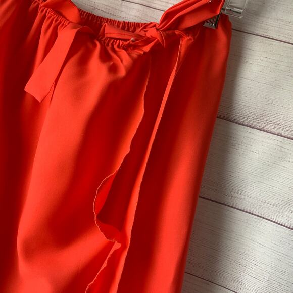 Bright Coral Pink Swimsuit Cover Up Skirt Elastic Tie Waist Size XXL - Picture 6 of 16